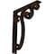 Ekena Millwork Avery Wrought Iron Bracket, (Triple center brace), Antiqued Bronze 2"W x 12"D x 15"H BKTM02X12X15TAVABZ - alternate 1